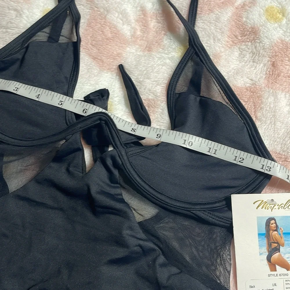NWT Mapale black one piece swimsuit L/XL - Picture 7 of 10